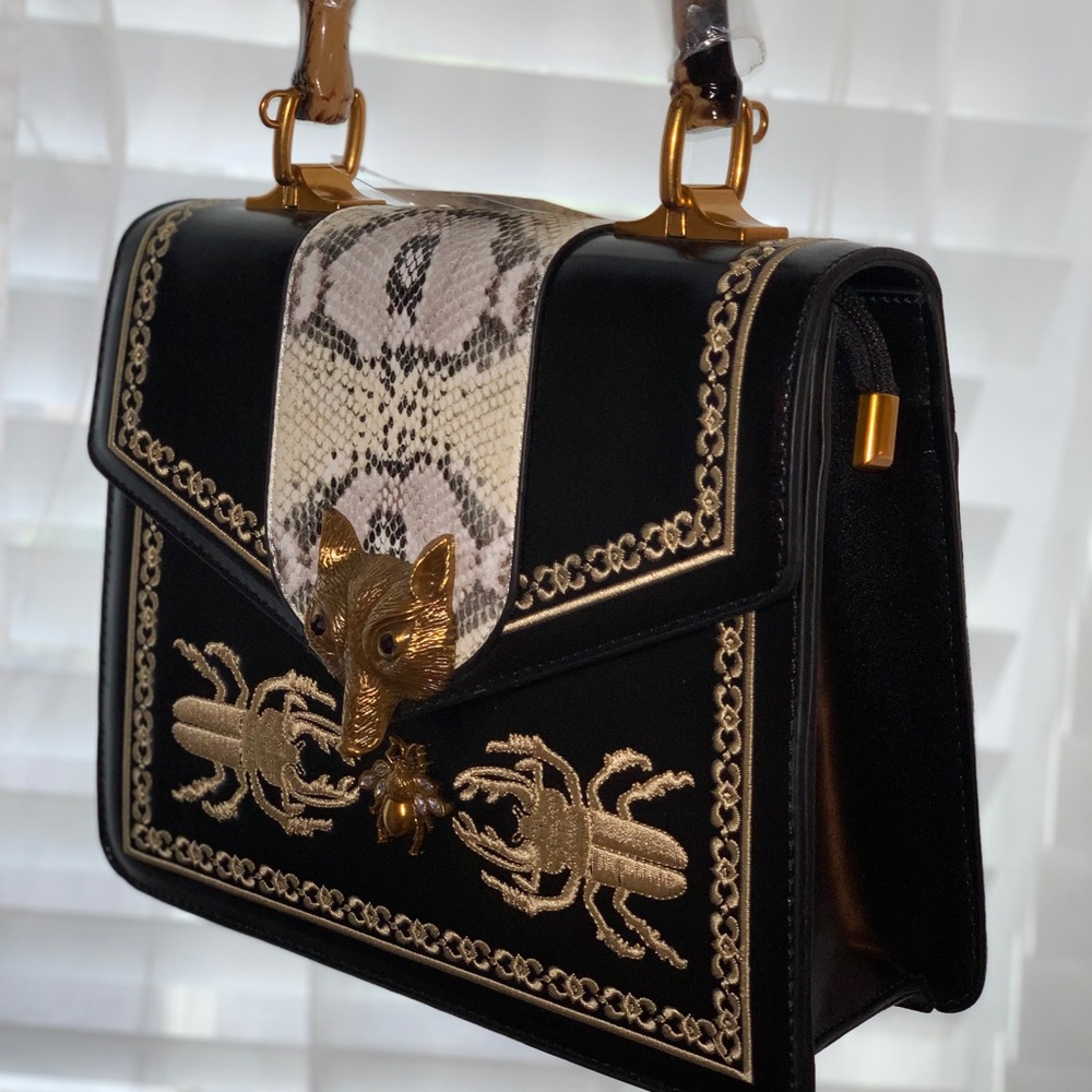Designer Handbag for Women w/ Fox Embroidery (NEW)